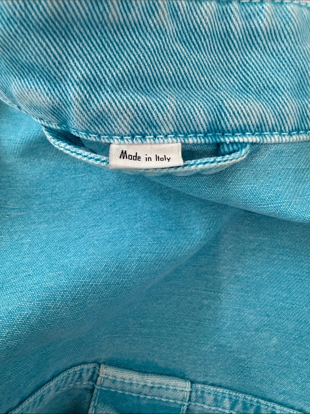 Gucci Turquoise Denim Jacket with Cherry Patch - Picture 9 of 16